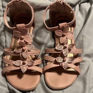 Pink Floral Kids Sandals